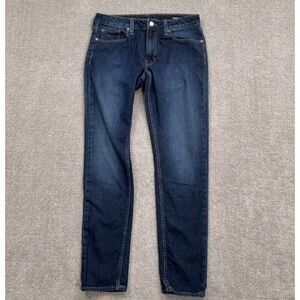 Bonobos Jeans Men 32W 34L ACT 32L Blue Denim Slim Taper Casual Pants‎ Stretch